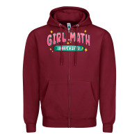 Burgundy girl math university Zipper Hoodie - MaliasSmallBusiness