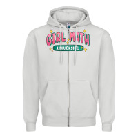 Dove Grey girl math university Zipper Hoodie - MaliasSmallBusiness