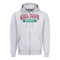 Heather Grey girl math university Zipper Hoodie - MaliasSmallBusiness