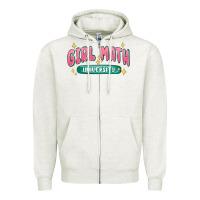 Oatmeal Heather girl math university Zipper Hoodie - MaliasSmallBusiness