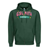 Sports Green girl math university Zipper Hoodie - MaliasSmallBusiness