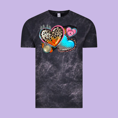 Western Leopard  Racing  Hearts Vintage Tee Designed By Adodesignshop