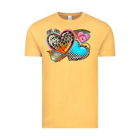 Vintage Mustard western leopard  racing  hearts Vintage Tee - AdoDesignShop
