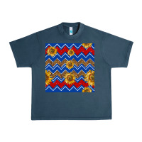 Midnight Navy 4th of july sunflower seamless  pattern Urban Heavy Tee - BundleAndBundleShop