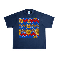 Navy 4th of july sunflower seamless  pattern Urban Heavy Tee - BundleAndBundleShop