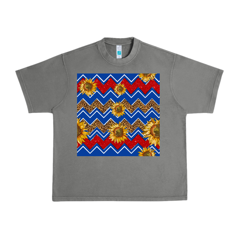 4th Of July Sunflower Seamless  Pattern Urban Heavy Tee by BundleAndBundleShop | Teevron