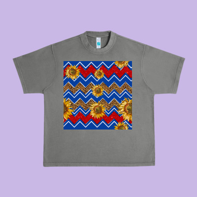 4th Of July Sunflower Seamless  Pattern Urban Heavy Tee Designed By Bundleandbundleshop