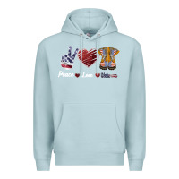 Blue Mist Peace Love Veteran Premium Hoodie - Bettercallsaul