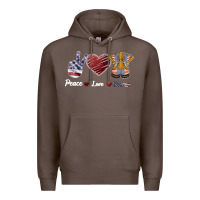 Coffee Peace Love Veteran Premium Hoodie - Bettercallsaul
