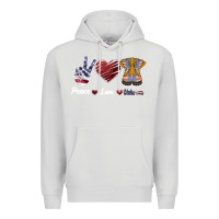 Dove Grey Peace Love Veteran Premium Hoodie - Bettercallsaul
