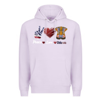 Lilac Peace Love Veteran Premium Hoodie - Bettercallsaul