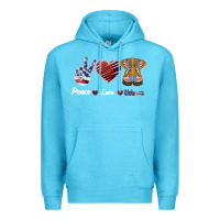 Ocean Blue Peace Love Veteran Premium Hoodie - Bettercallsaul