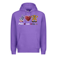 Purple Peace Love Veteran Premium Hoodie - Bettercallsaul