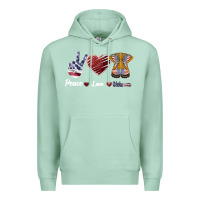 Seafoam Peace Love Veteran Premium Hoodie - Bettercallsaul