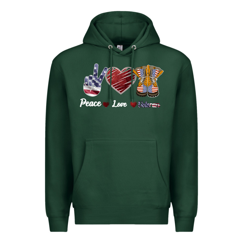 Peace Love Veteran Premium Hoodie by Bettercallsaul | Teevron