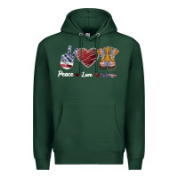 Sports Green Peace Love Veteran Premium Hoodie - Bettercallsaul