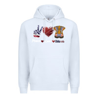 White Peace Love Veteran Premium Hoodie - Bettercallsaul