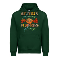 Forest Green autumn leaves and pumpkins please Urban Hoodie - CowGirlArtShop
