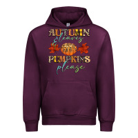Mauve Wine autumn leaves and pumpkins please Urban Hoodie - CowGirlArtShop