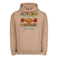 Pigment Burro autumn leaves and pumpkins please Urban Hoodie - CowGirlArtShop