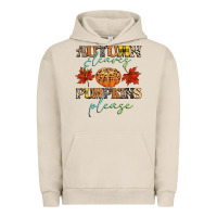 Pigment French Oak autumn leaves and pumpkins please Urban Hoodie - CowGirlArtShop