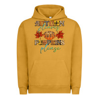 Pigment Peanut Butter autumn leaves and pumpkins please Urban Hoodie - CowGirlArtShop