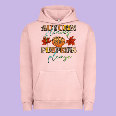 Autumn Leaves And Pumpkins Please Urban Hoodie Designed By Cowgirlartshop