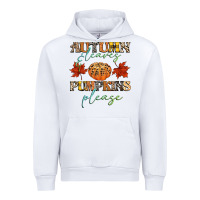 White autumn leaves and pumpkins please Urban Hoodie - CowGirlArtShop