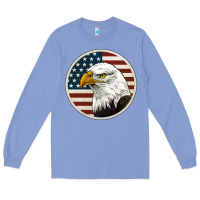 Colony Blue American Bald Eagle Long Sleeve Tee - Jasminsmagicworld