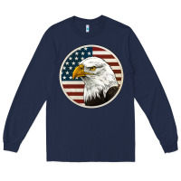 Navy American Bald Eagle Long Sleeve Tee - Jasminsmagicworld