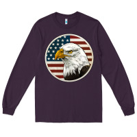 Plum American Bald Eagle Long Sleeve Tee - Jasminsmagicworld