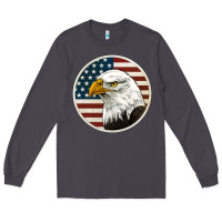 Smoke American Bald Eagle Long Sleeve Tee - Jasminsmagicworld