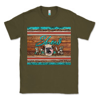 Army Green show mom aztec cowhide leopard heifer Classic Tee - Artiststas