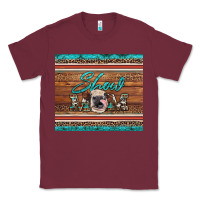 Burgundy show mom aztec cowhide leopard heifer Classic Tee - Artiststas