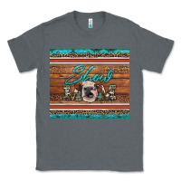 Charcoal Heather show mom aztec cowhide leopard heifer Classic Tee - Artiststas