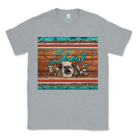 Heather Grey show mom aztec cowhide leopard heifer Classic Tee - Artiststas