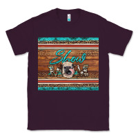 Plum show mom aztec cowhide leopard heifer Classic Tee - Artiststas