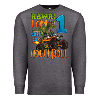 Charcoal Heather rawr i am one this is how i roll Premium Sweatshirt - Artiststas