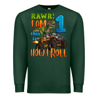Sports Green rawr i am one this is how i roll Premium Sweatshirt - Artiststas