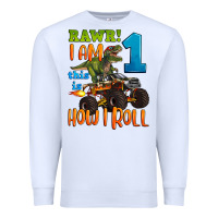 White rawr i am one this is how i roll Premium Sweatshirt - Artiststas