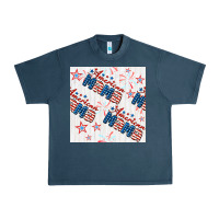 Midnight Navy american mama seamless pattern Urban Heavy Tee - BundleAndBundleShop