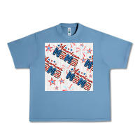 Pebble Blue american mama seamless pattern Urban Heavy Tee - BundleAndBundleShop