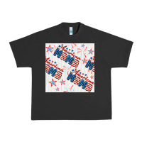Pigment Black american mama seamless pattern Urban Heavy Tee - BundleAndBundleShop