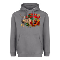 Storm Merry Christmas Deer Heavyweight Hoodie - LillyAllenDesigns
