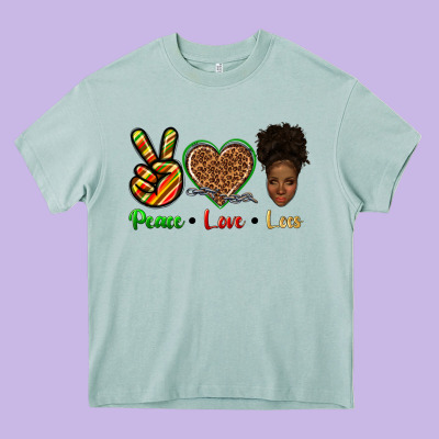 Peace Love Locs Heavy Core Tee Designed By Texasbilliewilder