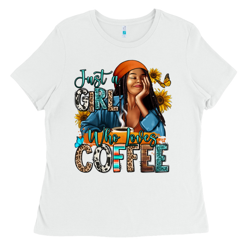 Just A Girl Who Loves Coffee Ladies Tee by RanaPortraitStore | Teevron