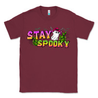 Burgundy Stay Spooky Classic Tee - CowhideDigitalArt