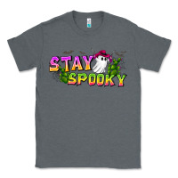 Charcoal Heather Stay Spooky Classic Tee - CowhideDigitalArt