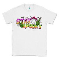 White Stay Spooky Classic Tee - CowhideDigitalArt