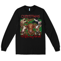 Black christmas with my herd cows Long Sleeve Tee - BarkalooDesign